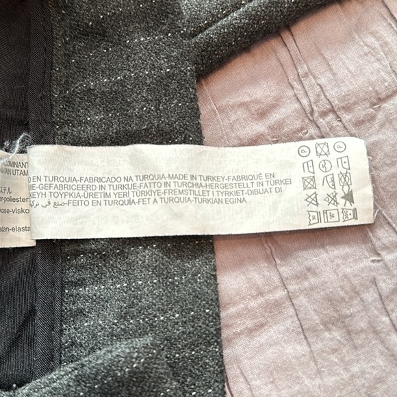 Men’s Zara grey pinstriped pants size small with outer black stripe. - Picture 8 of 13